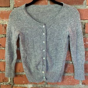 Cashmere 3/4 Sleeve Cardigan - Fits Like XS or XXS